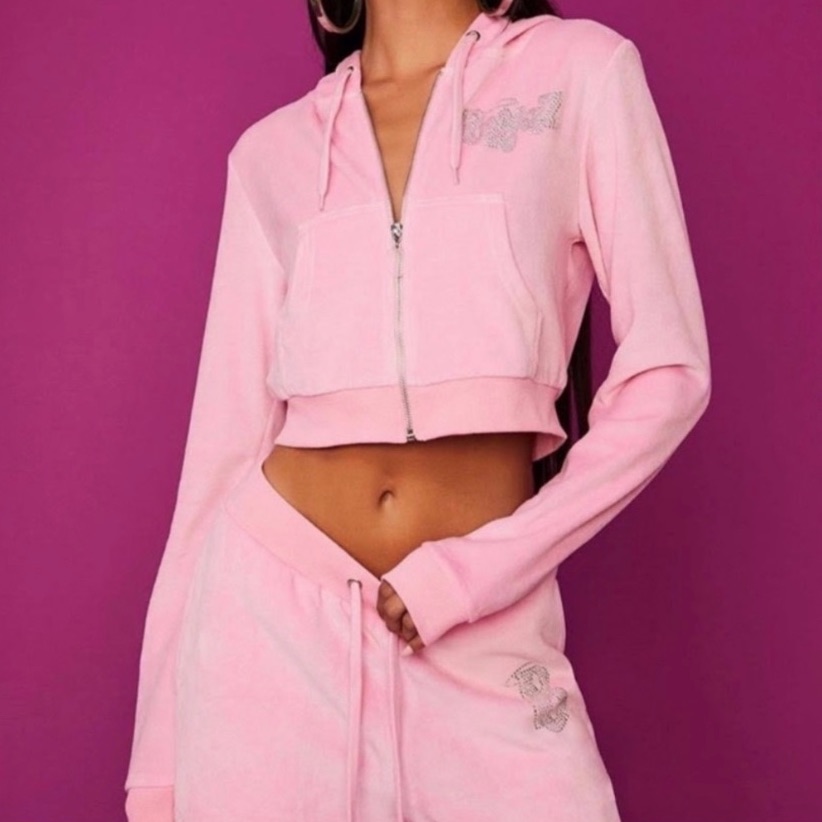 Rare Bratz X Dolls Kill Rhinestone Zip Up Sweater